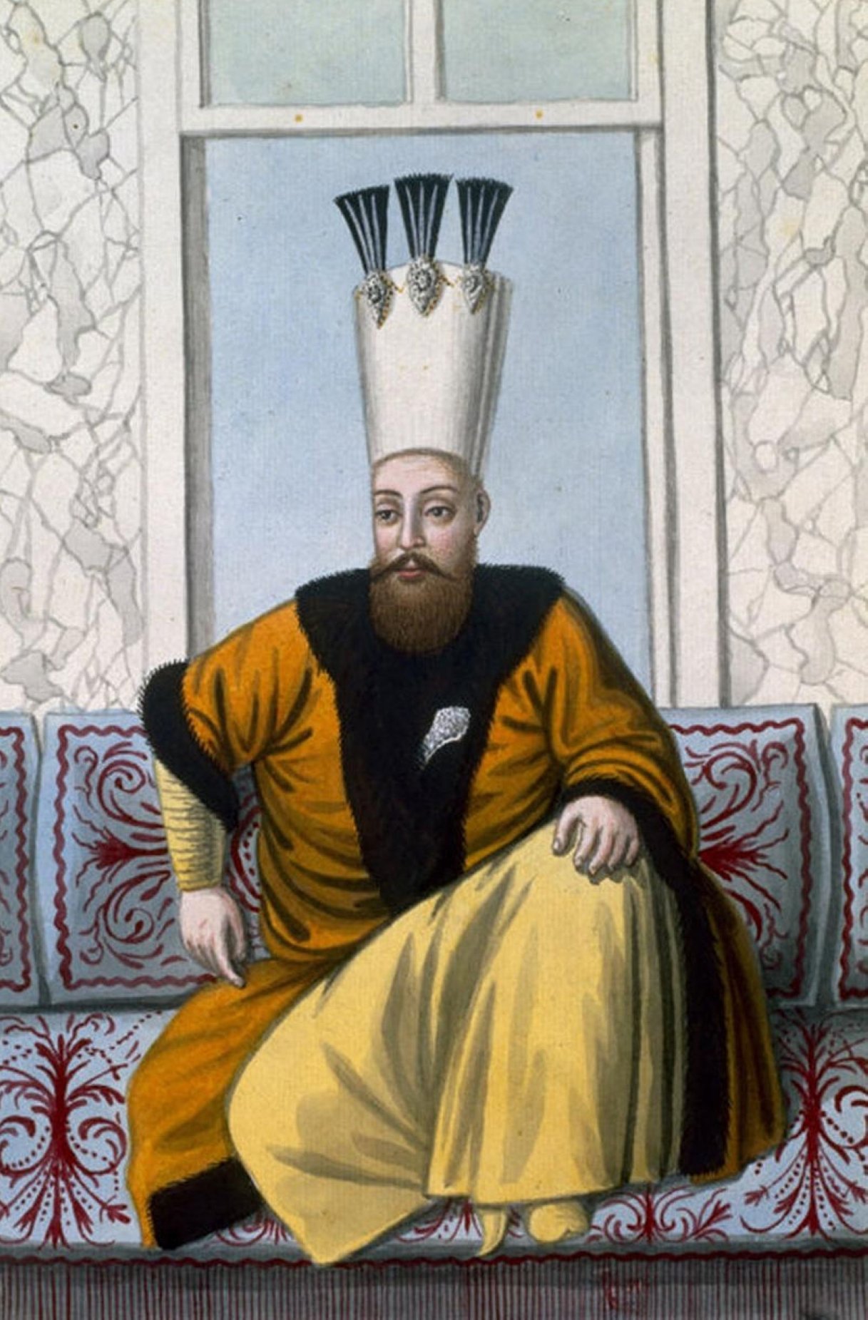 A portrait of Sultan Mahmud I by John Young. 