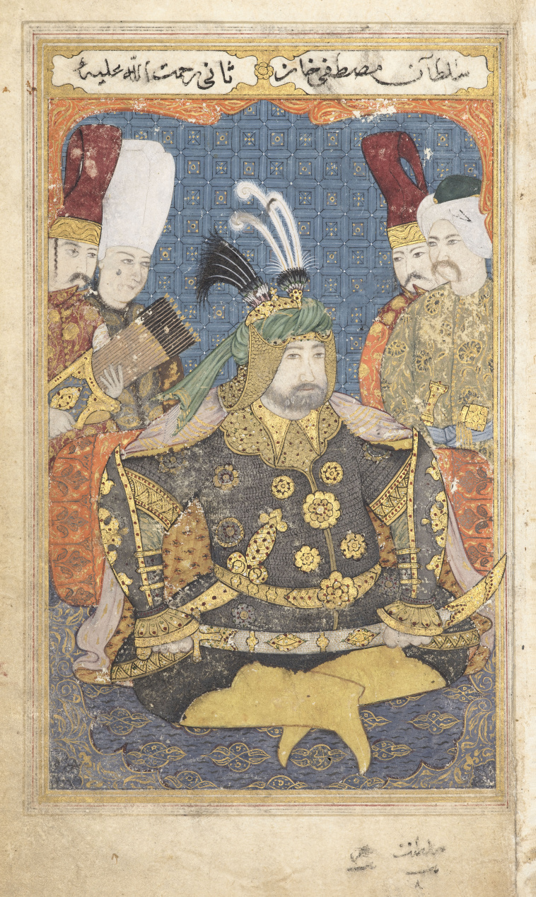Sultan II. Mustafa zırhını kuşanmış