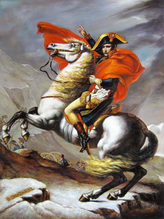 Napoleon St. Bernard'da - Tablo: Jacques Louis David