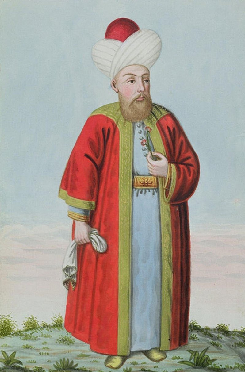A portrait of Sultan Murad II.