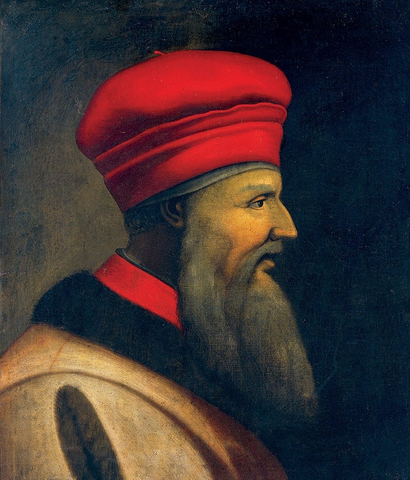 A portrait of Skanderbeg.