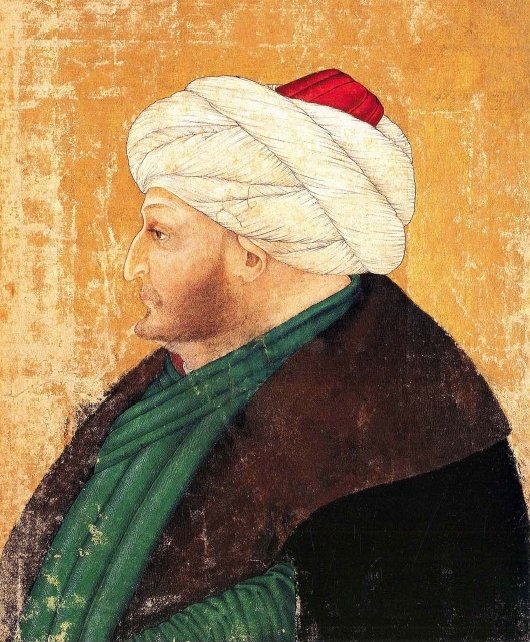 A 15th-century portrait of Sultan Mehmet II.