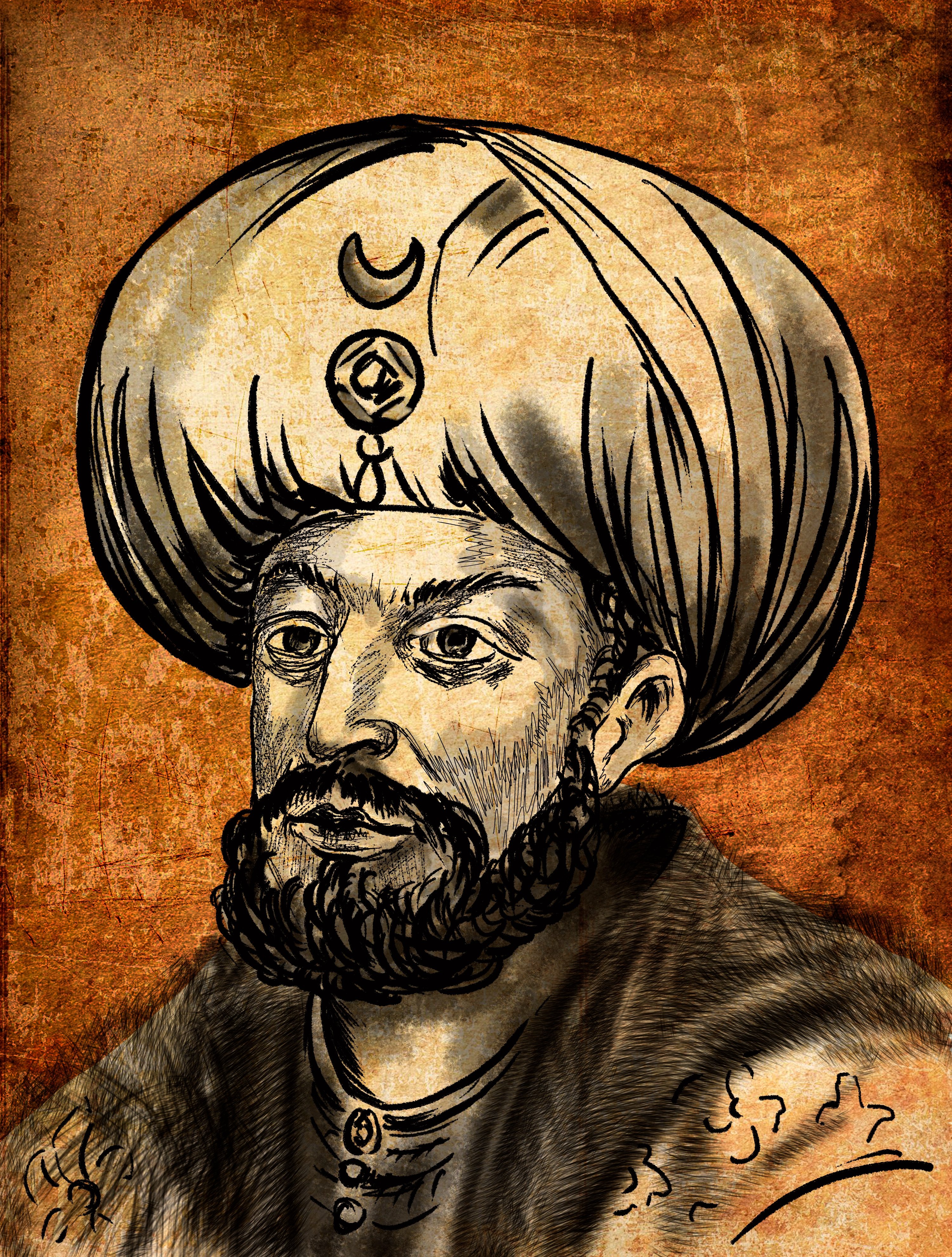 A depiction of Ottoman Sultan Mustafa I.