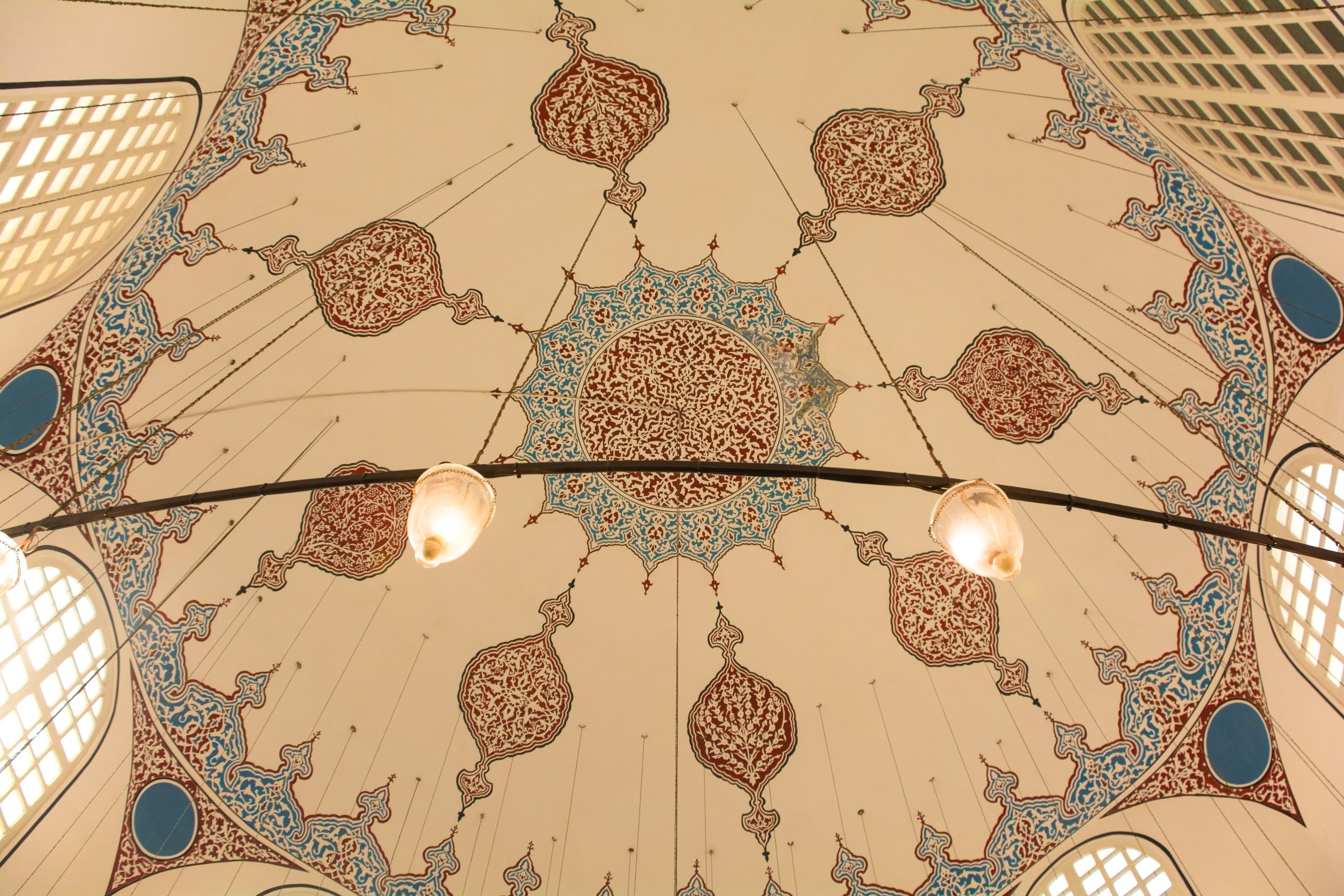 The ceiling of the Tomb of Sultan Mustafa I and Sultan Ibrahim I, in the courtyard of the Hagia Sophia Grand Mosque, Istanbul, Turkey, Sept. 5, 2019. 