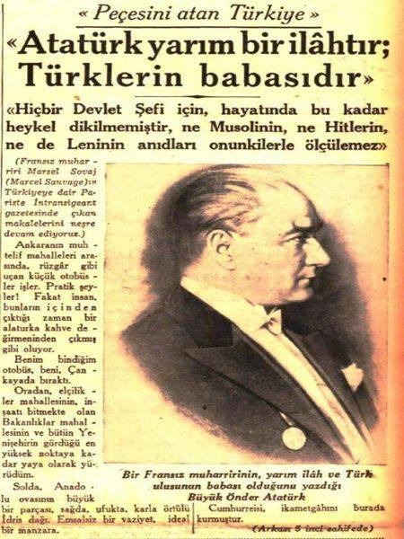Fransız gazeteci Marcel Sauvage yazıyor... (5.8.1935 Cumhuriyet)