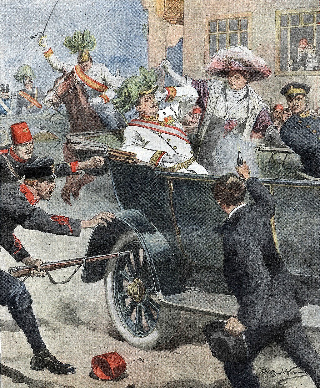 Bosnasarayı'nda Avusturya Arşidükü Franz Ferdinand'a suikast