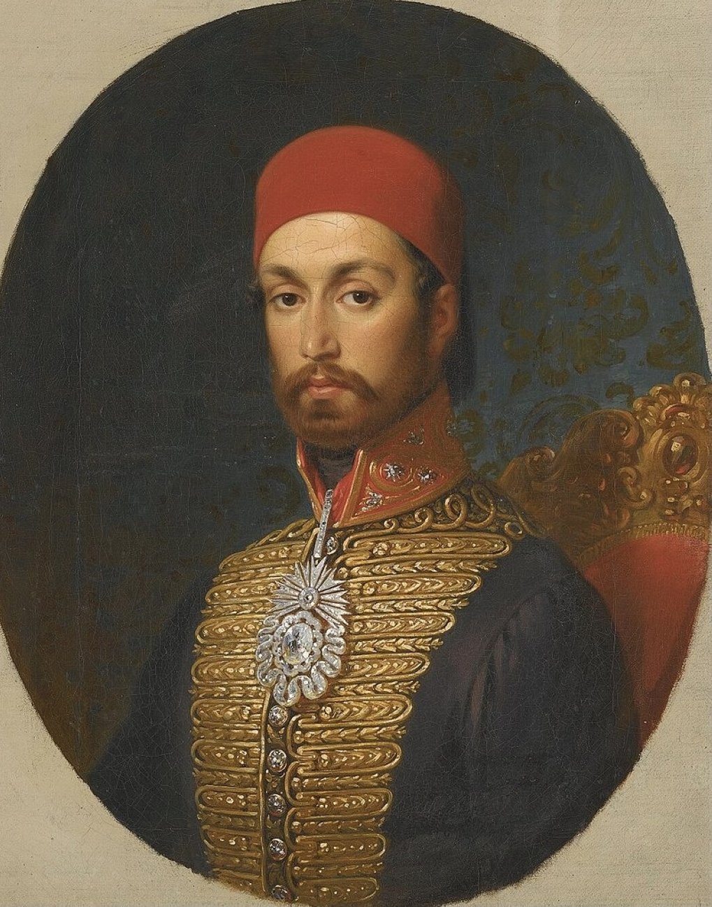 A portrait of Sultan Abdülmecid I.