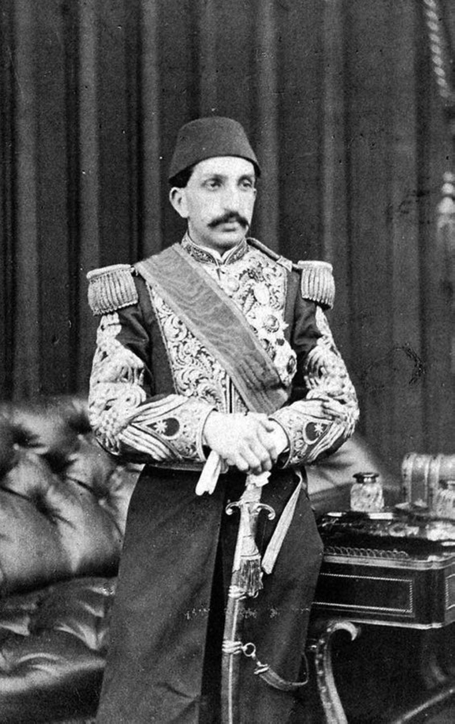 Sultan Abdülhamid II at Balmoral Castle in Scotland.