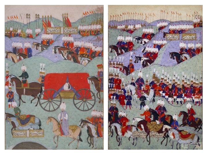 A miniature depicts the funeral of Sultan Suleiman I. (Wikimedia)