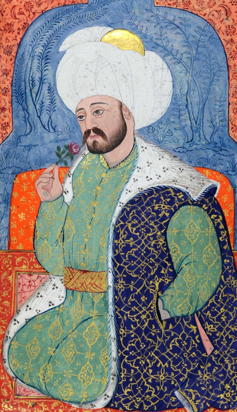 An Ottoman miniature depicting Sultan Mehmed I. 