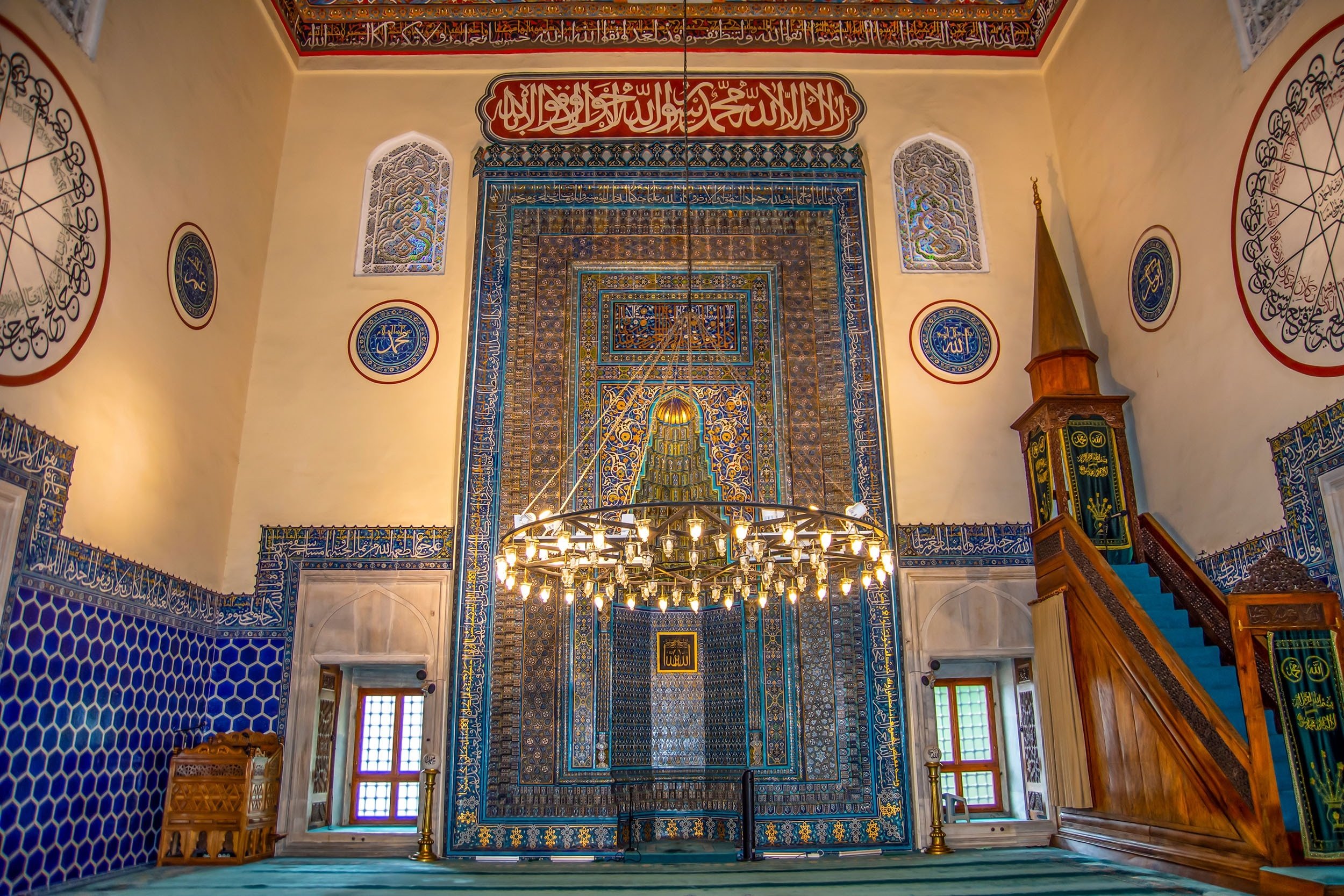 An interior view from the Green Tomb, Bursa, northwestern Turkey, November 16, 2019. 