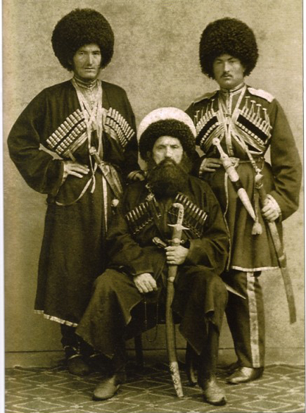 Şâmil ve iki oğlu; Gazi Muhammed ve Safi - 1861