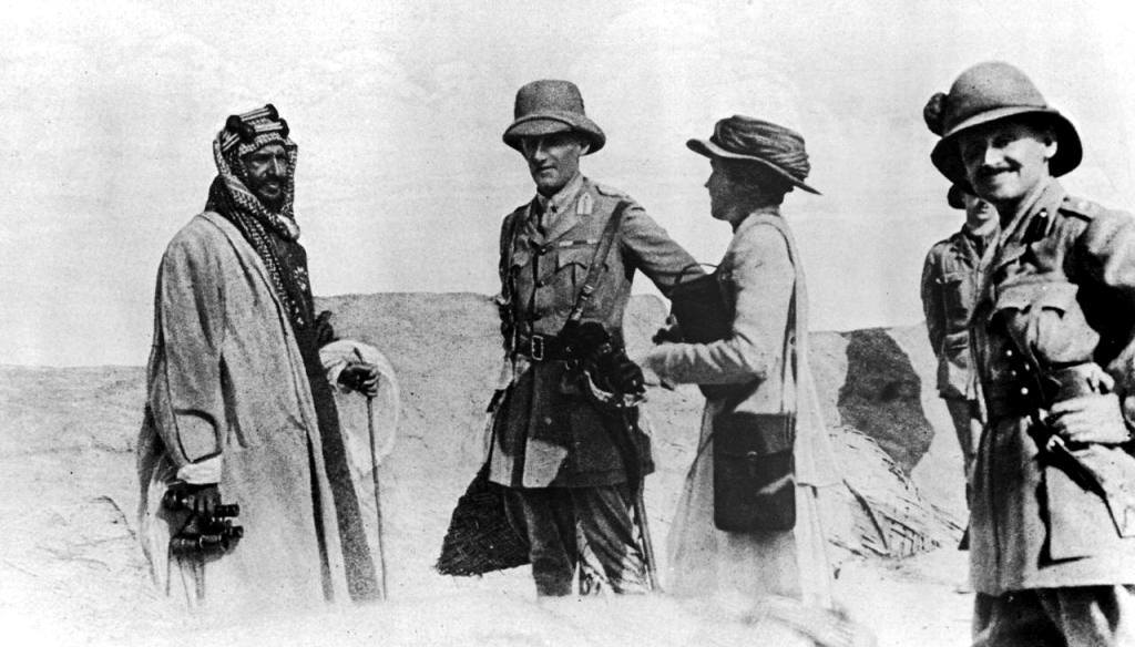 King Abdulaziz with Gertrude Bell, one of the architects of the Middle East