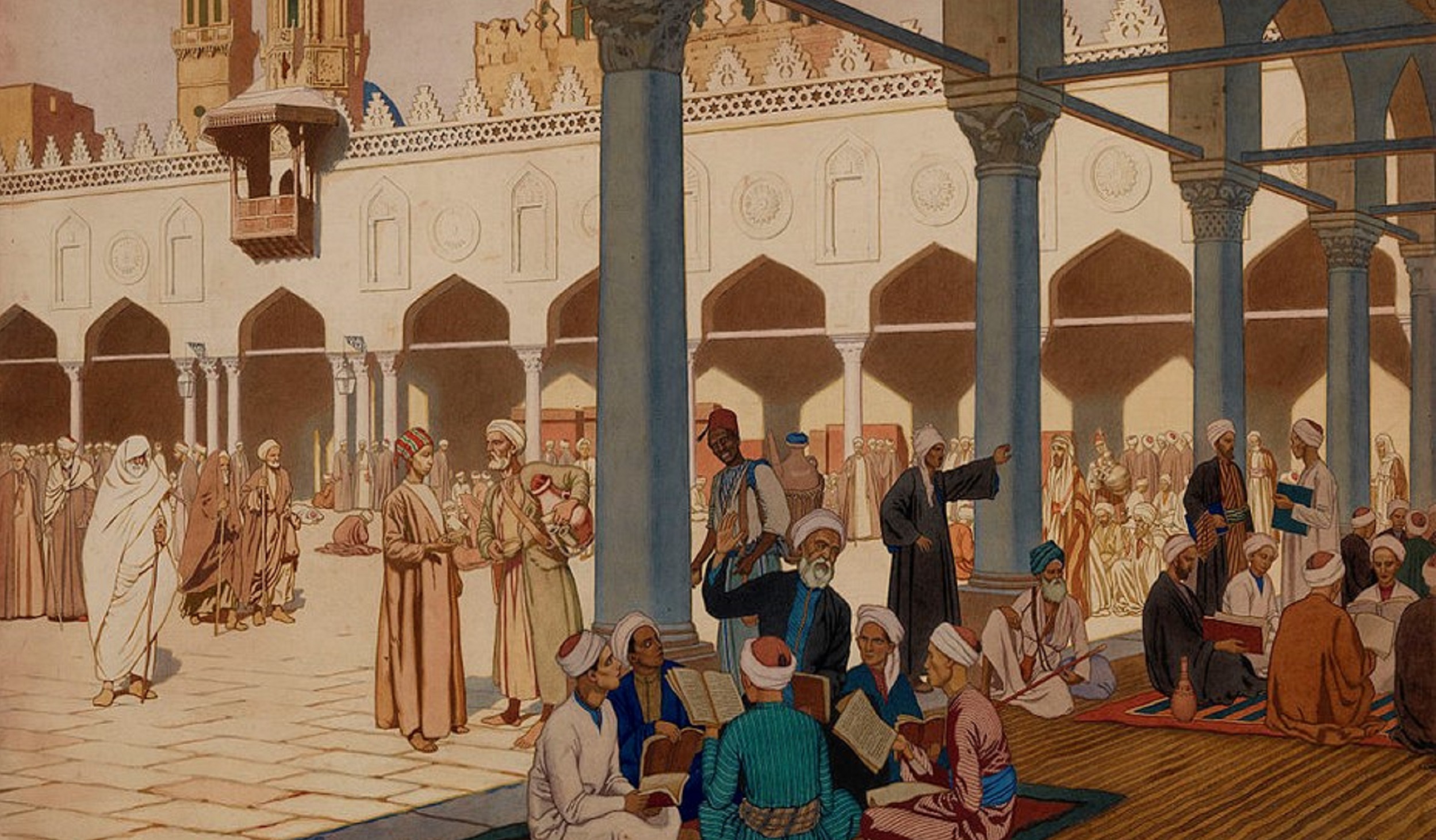 The courtyard of al-Azhar, 1900 (Ivan Bilibin)