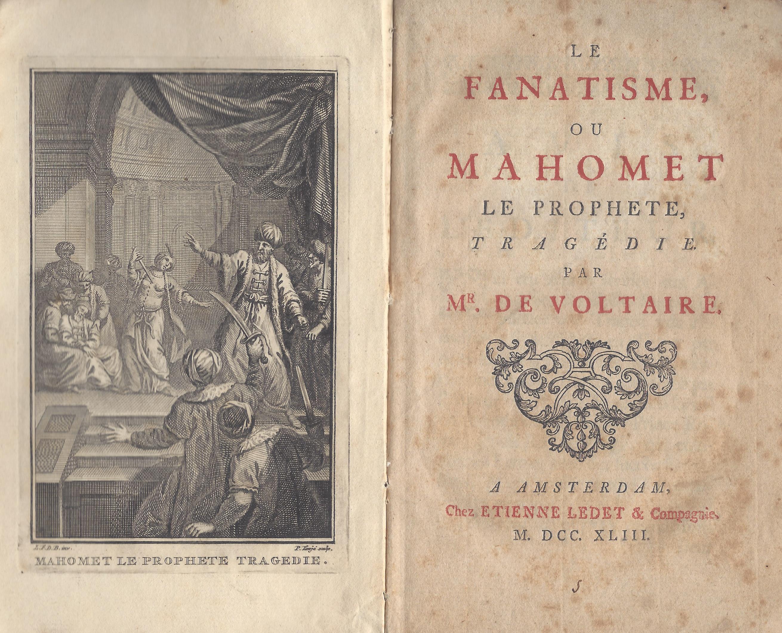 Voltaire'in Le Fanatism, ou Mahomet adlı eseri