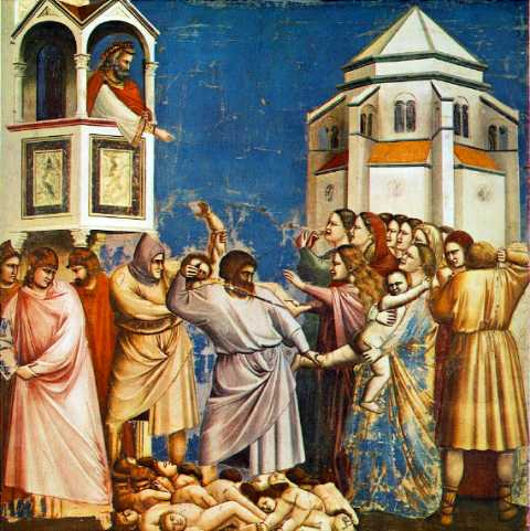 The Massacre of the Innocents, a painting by Giotto Di
    Bondone