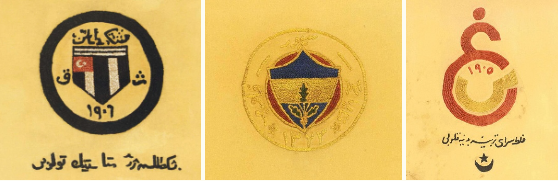 Osmanlıca Beşiktaş-Fenerbahçe ve Galatasaray amblemi