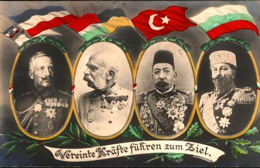 Dört müttefik hükümdar (Alman, Avusturya, Osmanlı ve Bulgaristan)